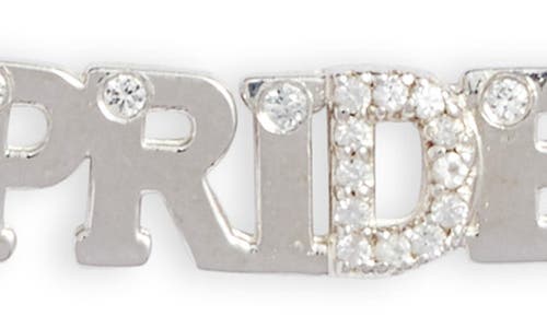 Anzie Typewriter Pride Pendant Necklace In Silver/sapphire