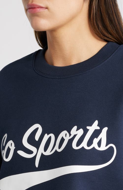 Shop Favorite Daughter Go Sport Sweatshirt In Dark Navy