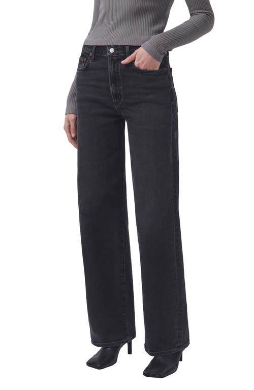 Shop Agolde Harper Wide Leg Jeans In Hush