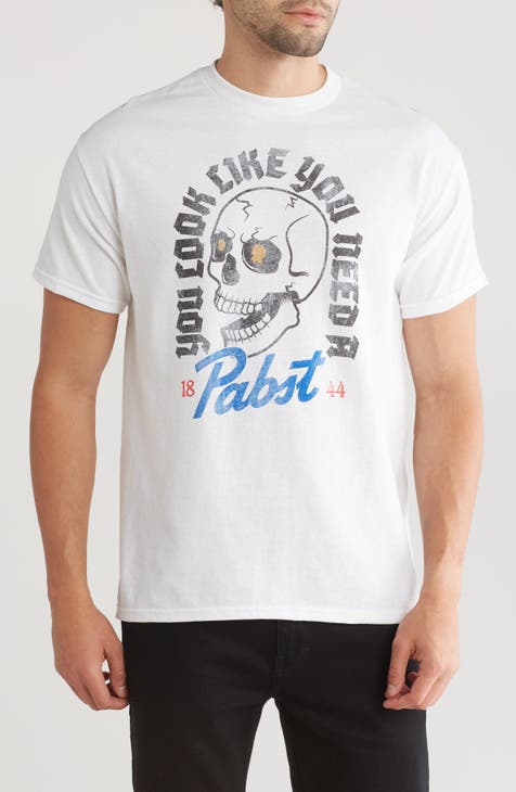 Pabst Skull Cotton Graphic T-Shirt