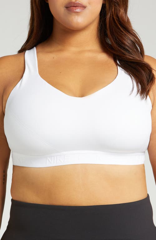 Indy Dri-FIT High Support Sports Bra in White/Stone Mauve/White