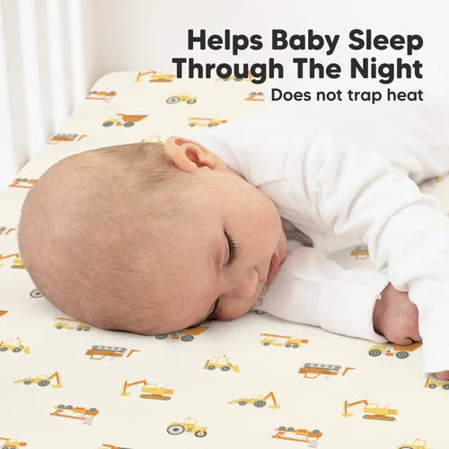 Keababies Soothe Fitted Crib Sheet In Construction