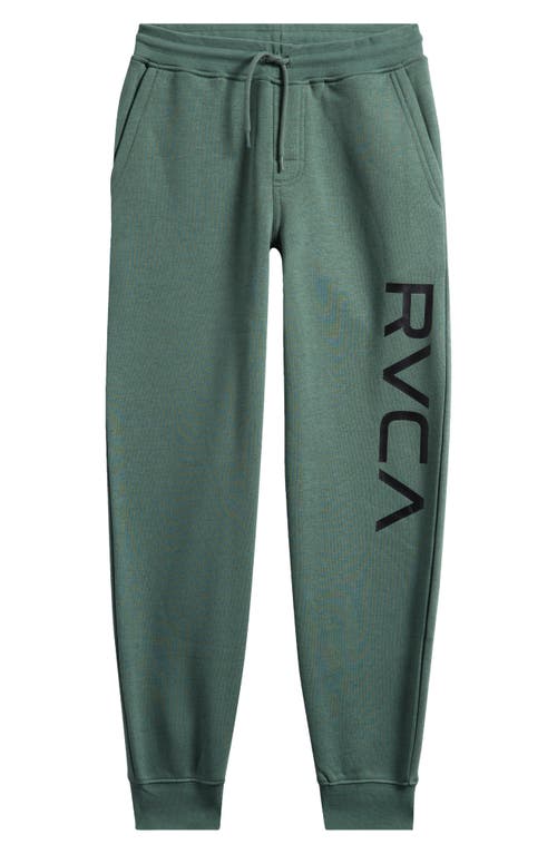 Shop Rvca Kids' Big Logo Sweatpants In Jade