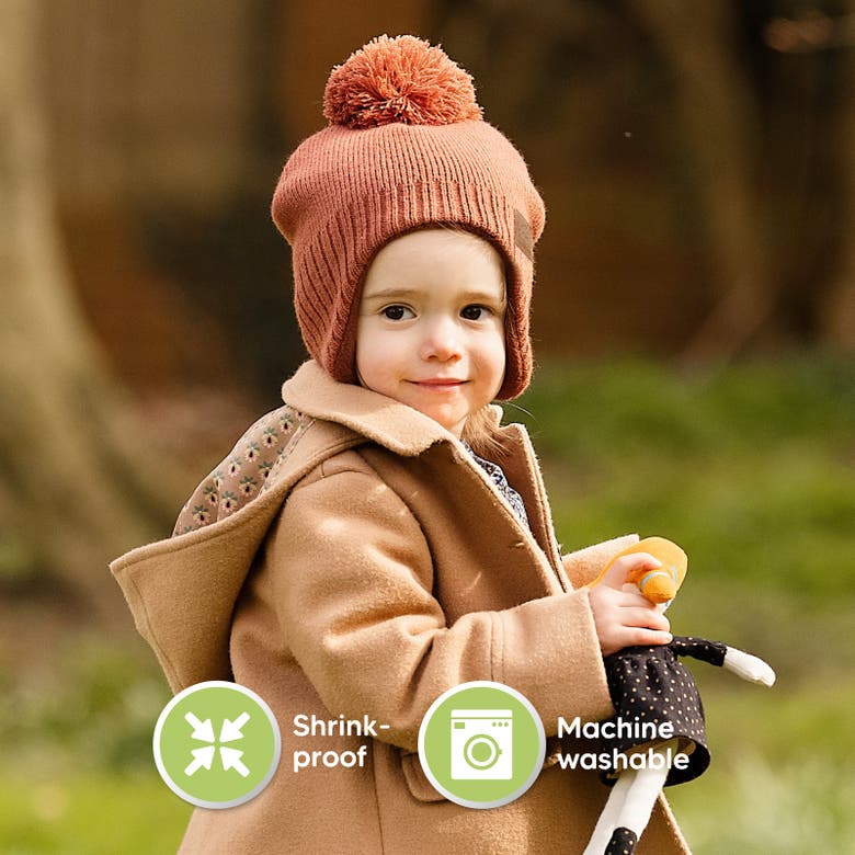 Shop Keababies Muff Knitted Beanie In Clay