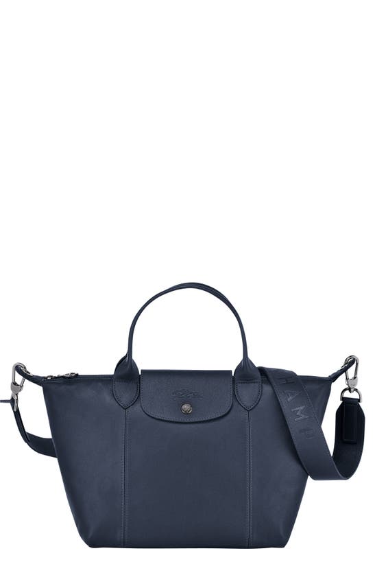 Longchamp Top Handle Bag Xs Le Pliage Cuir In Blue