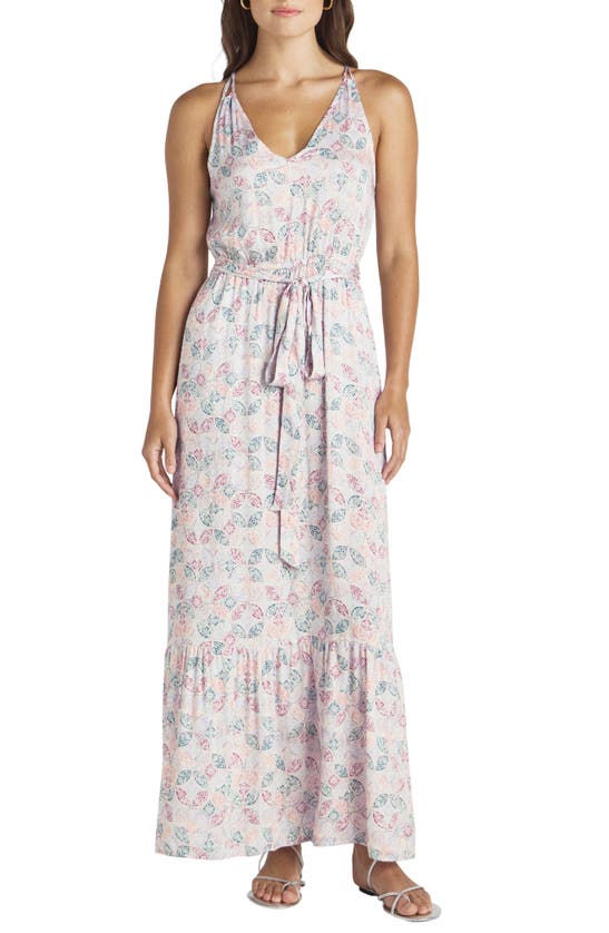 Shop Splendid Gisella Floral Maxi Dress In Persimmon Tile