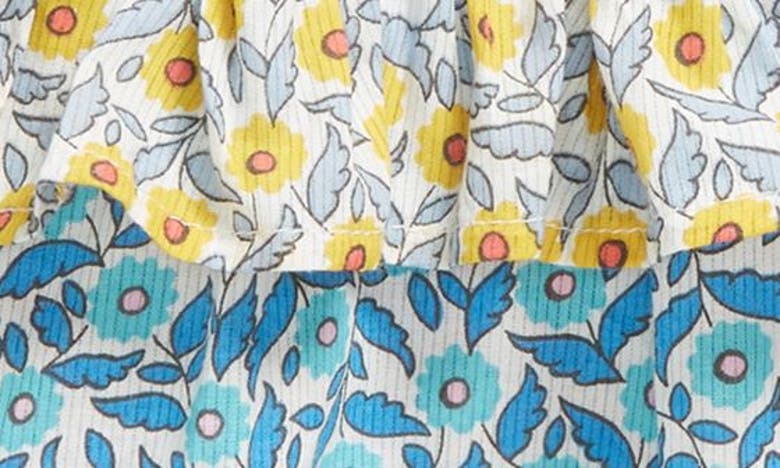 Shop Mini Boden Kids' Print Tiered Cotton Skort In Hotchpotch Floral