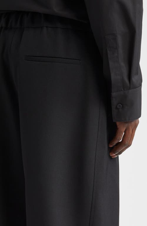 Shop Jil Sander Wool Straight Leg Trousers In Black