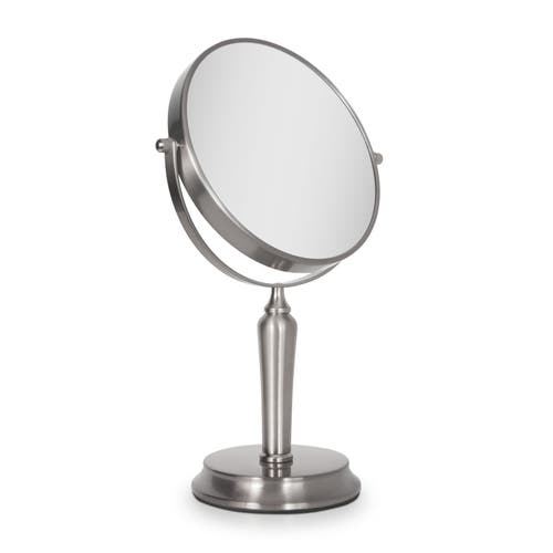 Zadro Anaheim Makeup Mirror With 5x/1x Magnification In Satin Nickel