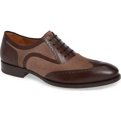 Mezlan Cantone Wing Tip Lace-Up Oxford- Brown