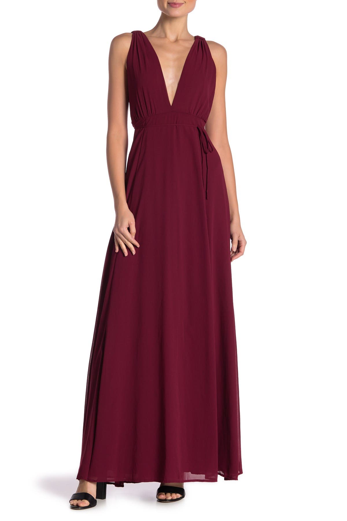 dee elly plunging maxi dress