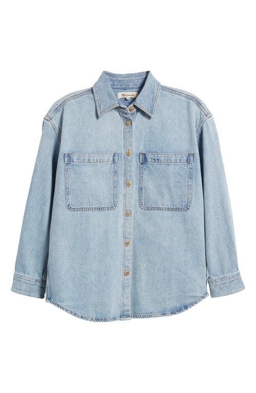 Shop Madewell Oversize Denim Button-up Shirt In Invermere Wash