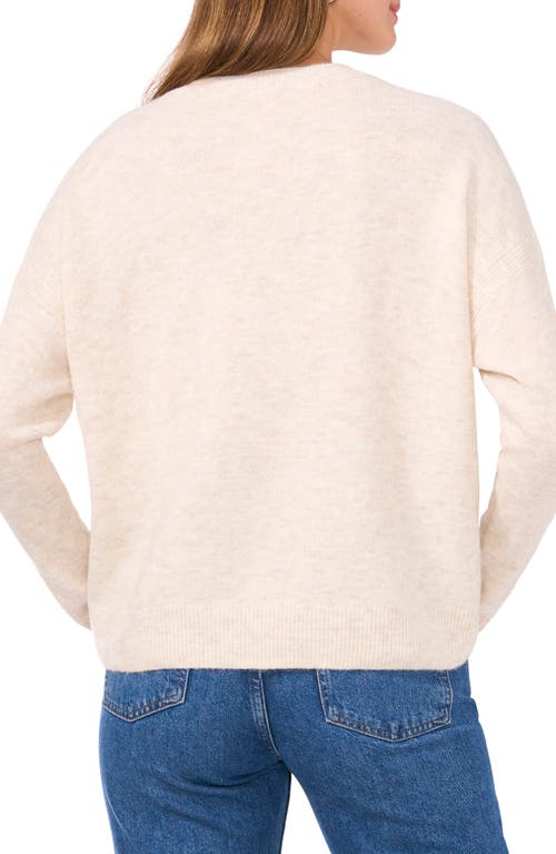 Vince Camuto Cropped Crewneck Sweater In Malted