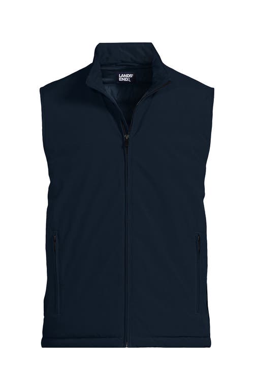 Shop Lands' End Non-quilted Insulated Commuter Vest In Radiant Navy