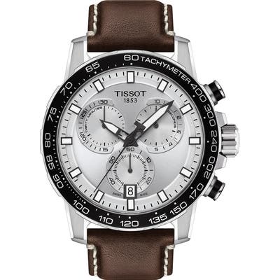 Tissot Supersport Chronograph Leather Strap Watch, 45.5mm