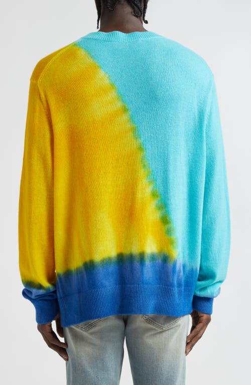 Shop The Elder Statesman Gradient Tranquility Cashmere Sweater In Blue/green Multi