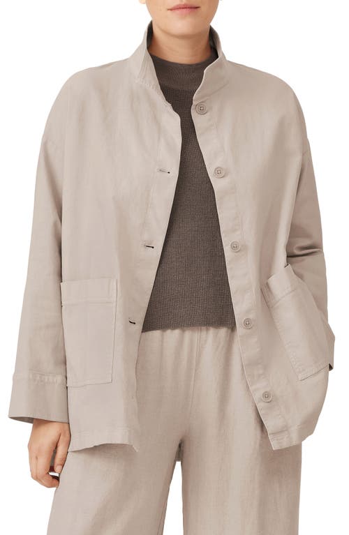 Eileen Fisher Stand Collar Jacket in Wheat