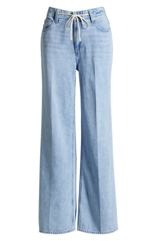 Shop Paige Zoey Tie Waist Wide Leg Jeans In Dorah