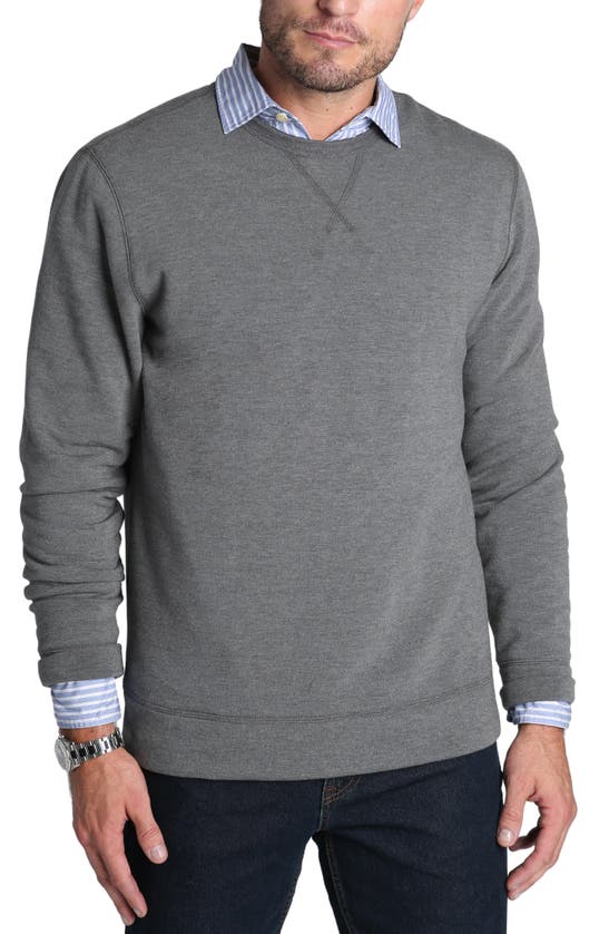 Jachs Soft Touch Crewneck Sweatshirt In Charcoal | ModeSens