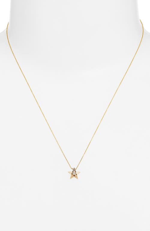 Dana Rebecca Designs Diamond Fluted Star Pendant Necklace In Yellow Gold