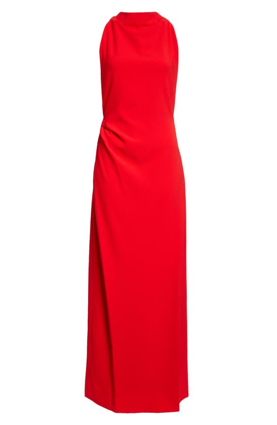 Shop Proenza Schouler Faye Draped Backless Gown In Red