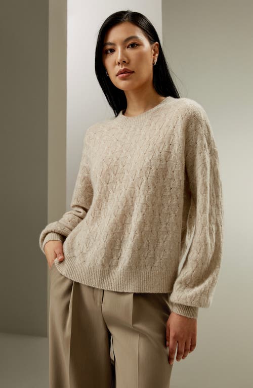 Lilysilk Silk-cashmere Blend Sweater For Women In Beige