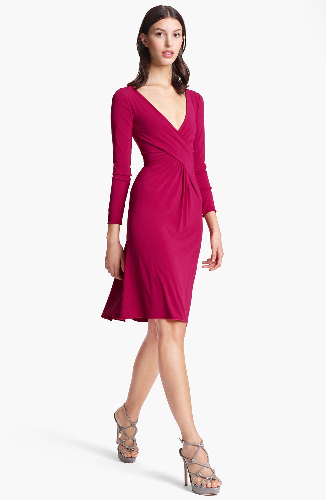 Armani Collezioni Cross Front Matte Jersey Dress Nordstrom