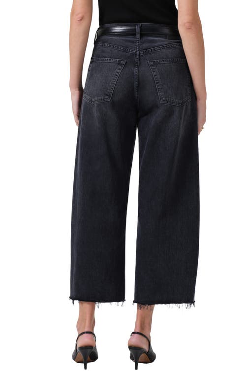 Citizens Of Humanity Ayla Raw Hem High Waist Baggy Ankle Wide Leg Jeans In Bronson