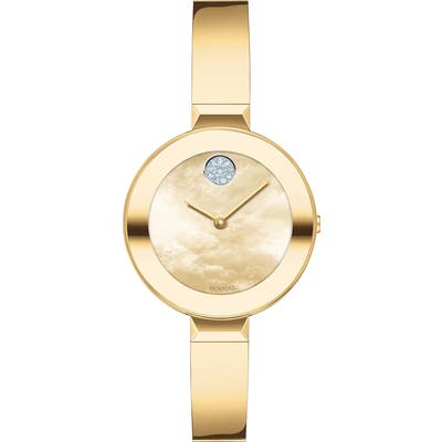 Movado Bold Pave Dot Bangle Watch, 2m