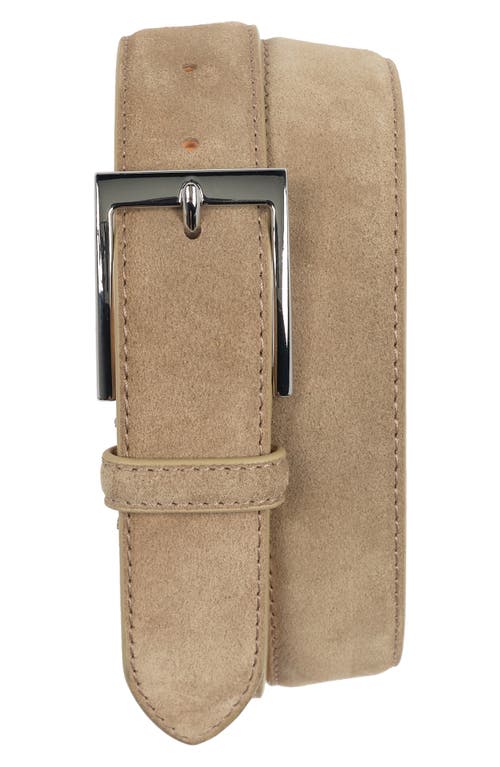 To Boot New York Men's Suede Buckle Belt In Taupe