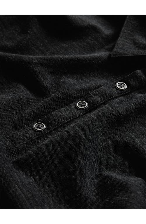 Shop John Varvatos Maleo Regular Fit Long Sleeve Piqué Polo In Black