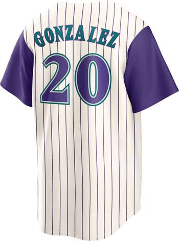Nike Men's Nike Luis Gonzalez Cream/Purple Arizona Diamondbacks Alternate  Cooperstown Collection Player Jersey