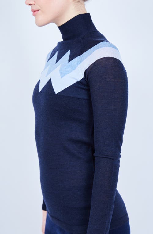 L'ETOILE SPORT L'ETOILE SPORT CHEVRON MOCK NECK SWEATER