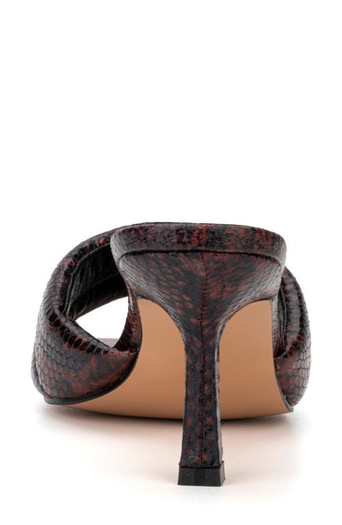 New York And Company Evelina Heeled Sandal In Burgundy