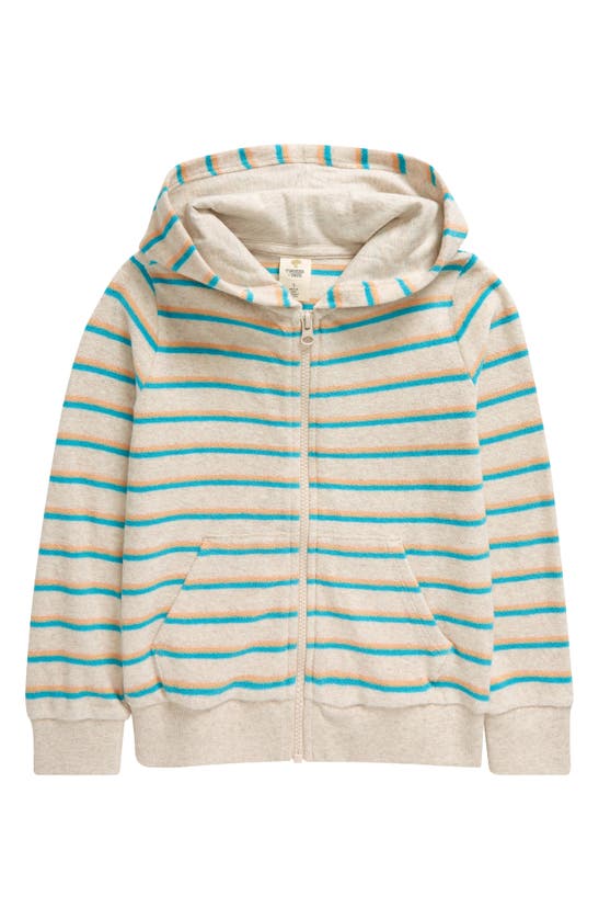 Shop Tucker + Tate Kids' Organic Cotton Terry Cloth Hoodie In Beige Oatmeal Jessi Stripe