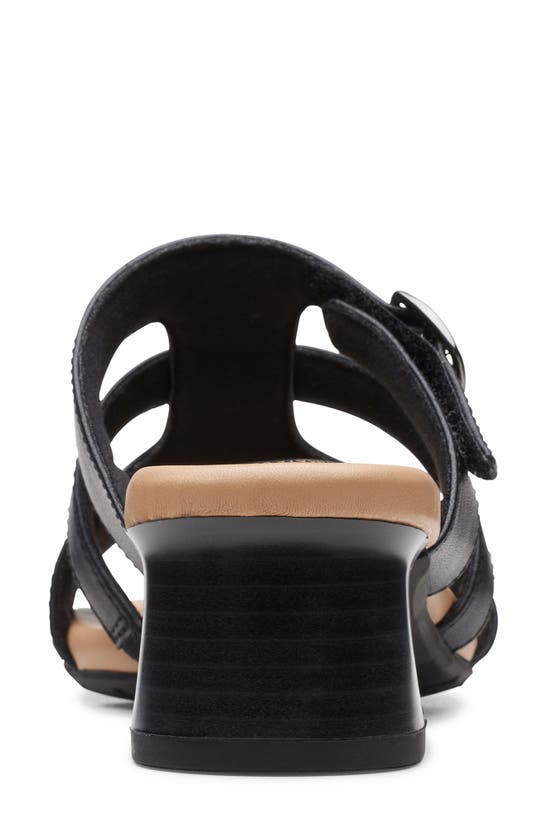 Shop Clarks ® Desirae Palm Sandal In Black Leather