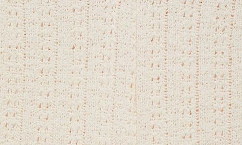 Mango Open Stitch Sweater Pants In Ecru