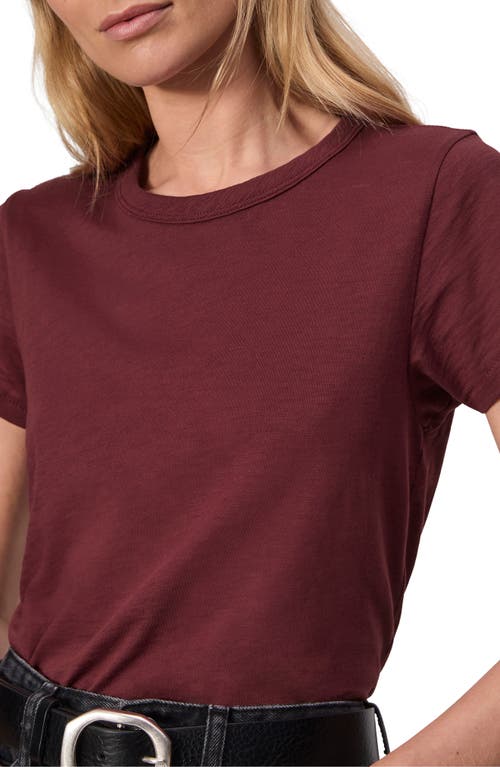 Shop Rag & Bone The Slub Organic Pima Cotton T-shirt In Burgundy