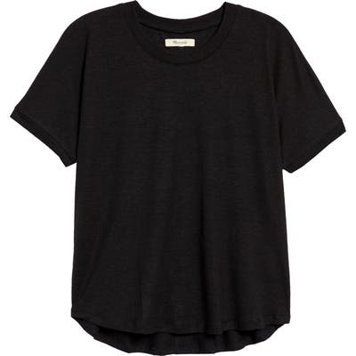 Madewell Hemp Relaxed Drapey T-Shirt, Black