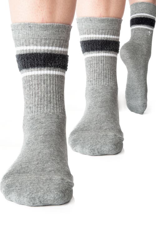 Arebesk 2-Pack Cotton Terry Crew Socks in Grey