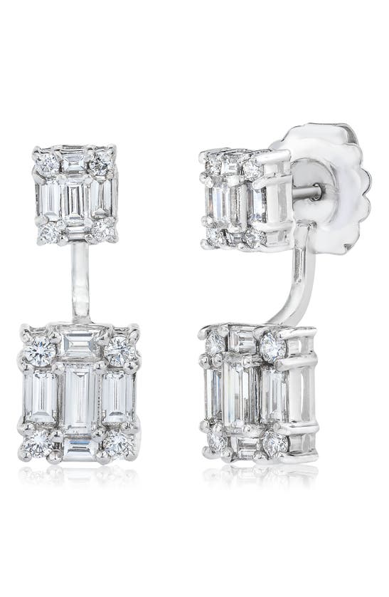 Shop Mindi Mond Clarity Dual Cube Diamond Ear Jackets In 18kwg