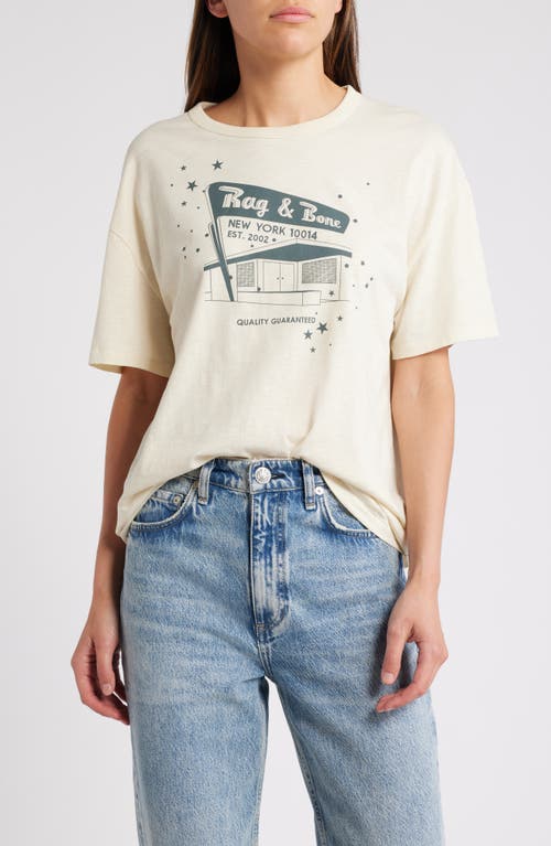 Shop Rag & Bone Astro Cotton Graphic T-shirt In Off White