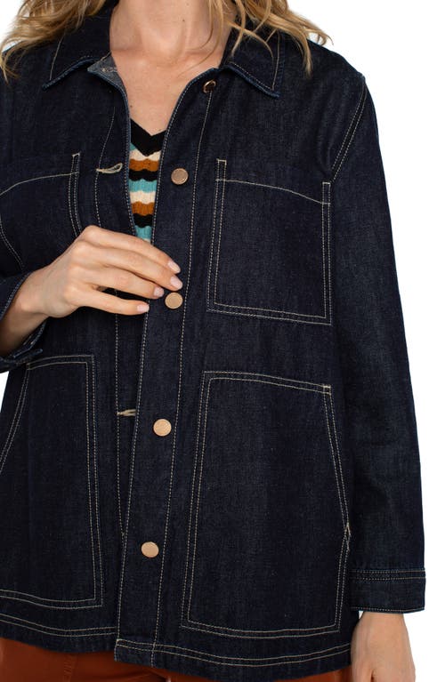 Shop Liverpool Denim Chore Coat In Loma Linda