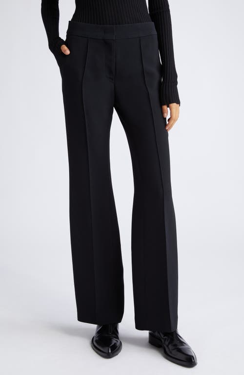 Tailored Pintuck Flared Pants in 001-Black