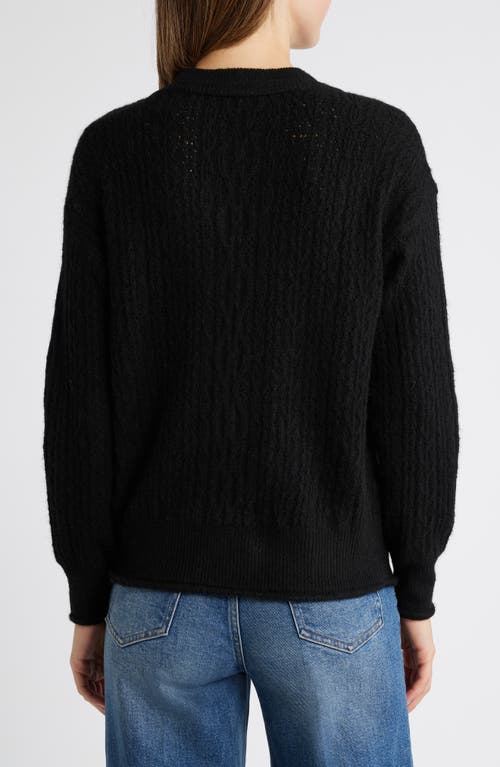 Shop Wit & Wisdom V-neck Sweater With Bib In Black