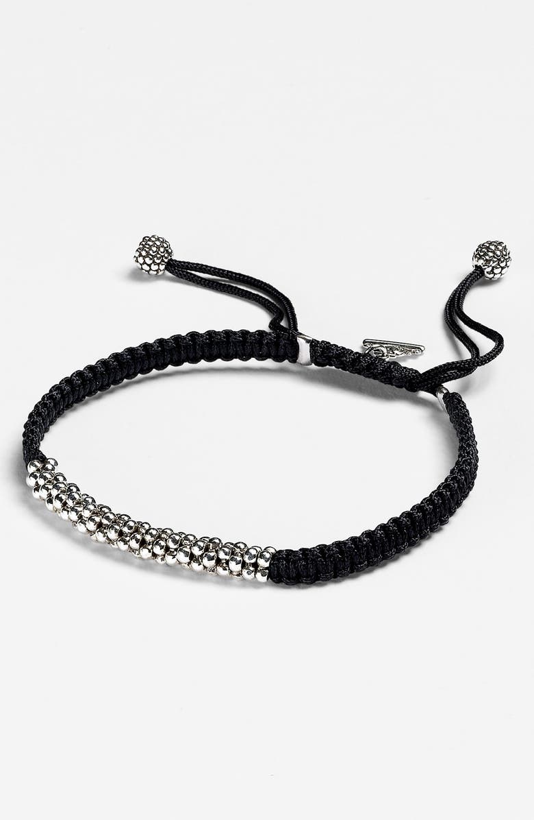 LAGOS Caviar Macramé Bracelet, Main, color, Black