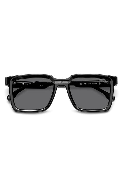 Shop Carrera Eyewear Victory 54mm Polarized Rectangular Sunglasses In Black/gray Polar