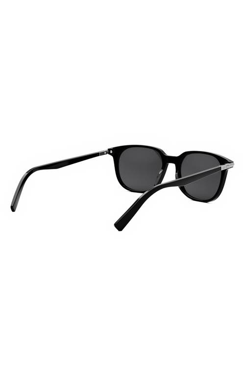 Shop Dior 'blacksuit S12i 52mm Oval Sunglasses In Shiny Black/smoke