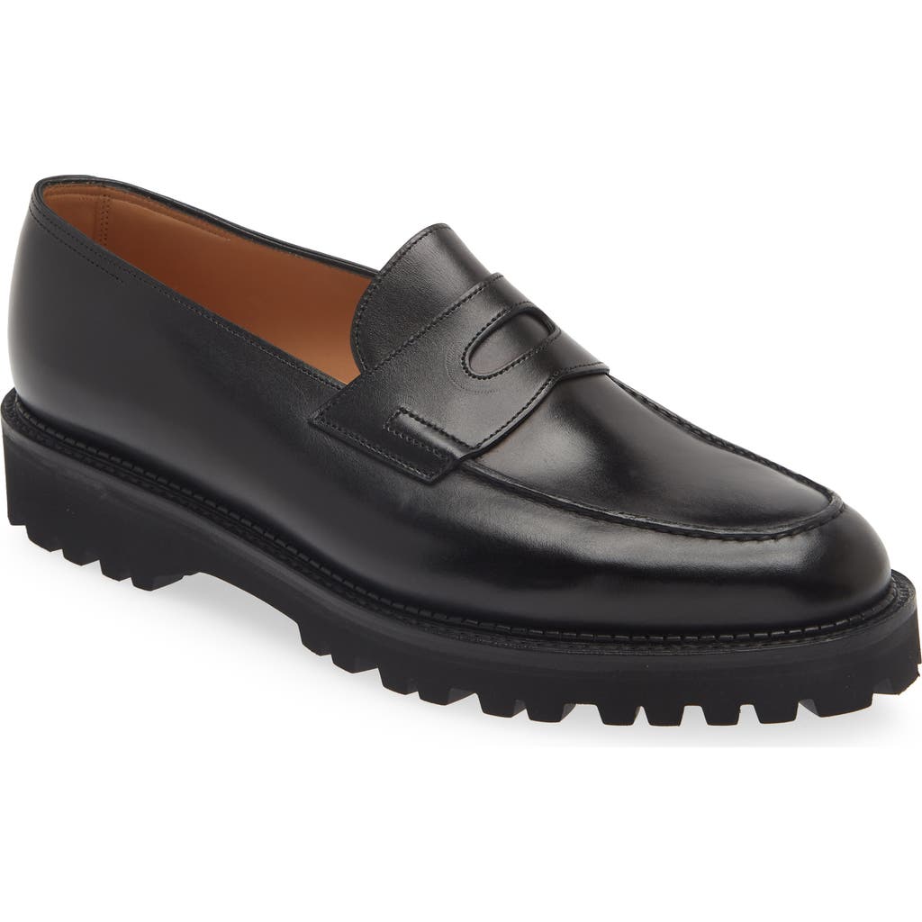 John Lobb Lopez Penny Loafer In 1r- Black