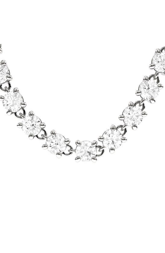 Hautecarat Lab-created Diamond Rope Chain Single Earring With Two Round Studs In 18k White Gold